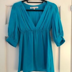 Amanda Uprichard Blue silk top